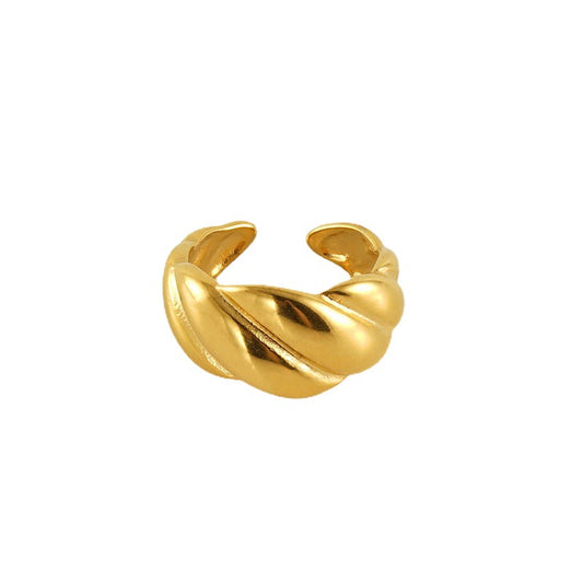 Adjustable Chunky Ring in 18k Gold-Plated Stainless Steel